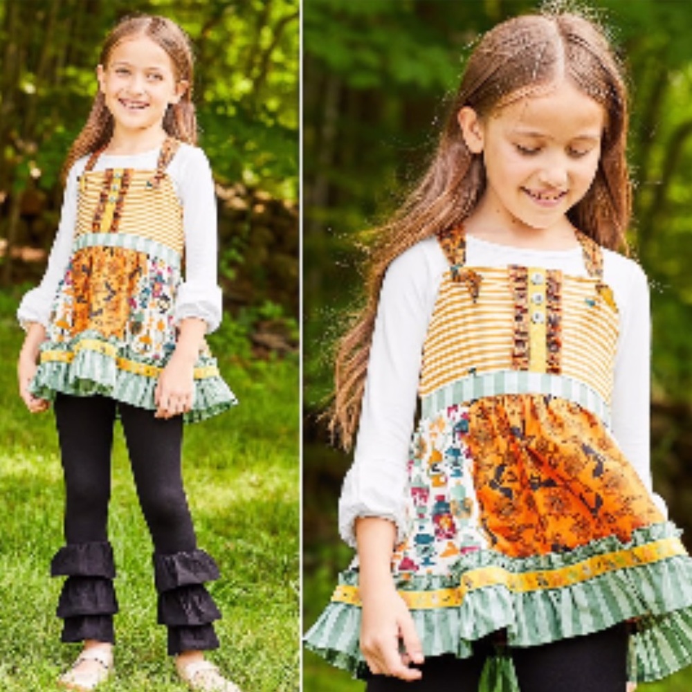NEW NWT Matilda Jane trick or Treat Knot Top 4T shirt Halloween fall boutique